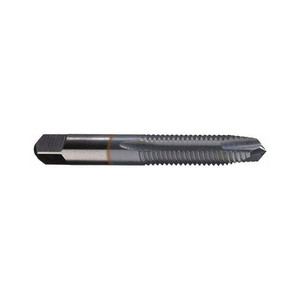 Cleveland Twist Drill Spiral Point Tap: 1/2-13, UNF, 3 Flutes, Plug, 2B, High Speed Steel, TiCN Finish 15/16" Thread Length, 3-3/8" OAL, Right Hand, H3, Series 1011TICN C55394 - 45729852