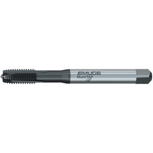 EMUGE-FRANKEN Spiral Point Tap: M5x0.8 Metric, 3 Flutes, Plug Chamfer, 2B Class of Fit, High-Speed Steel-E, NT2 Coated 15.00 mm Thread Length, 70.00 mm OAL, Right Hand, Series BU497300 BU497300.0050 - 46149316