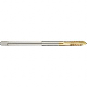 Guhring Spiral Point Tap: 1/4-28 UNF, 3 Flutes, Plug, 2B Class of Fit, High Speed Steel, TiN Coated 4" OAL, Right Hand, H3/H4, Series 4282 9042820063500 - 10662567