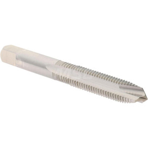 Hertel Spiral Point Tap: M10x1.25 Metric Fine, 3 Flutes, Plug, High Speed Steel, Bright Finish 1-1/4" Thread Length, Right Hand, D5, K027763AS - 07681950