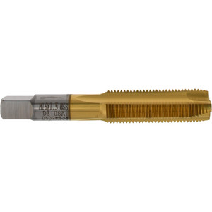 Hertel Spiral Point Tap: M16 x 1.5, Metric Fine, 3 Flutes, Plug, High Speed Steel, TiN Finish 1-13/16" Thread Length, Right Hand, D3 K020363AS25 - 07681562