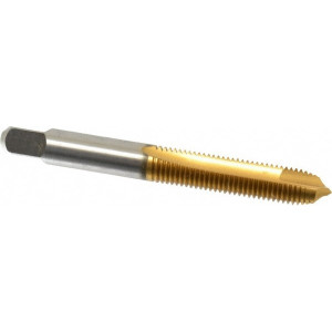 Kennametal Spiral Point Tap: 5/16-24, UNF, 2 Flutes, Plug, 3B, High Speed Steel, TiN Finish 1-1/8" Thread Length, 2-23/32" OAL, Right Hand, H3 1544853 - 88116124