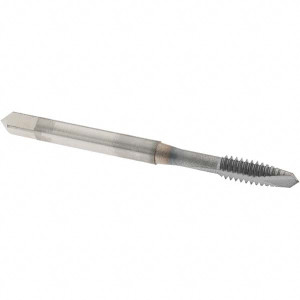 OSG Spiral Point Tap: #10-24 UNC, 2 Flutes, Plug, High Speed Steel, TiCN Coated 7/8" Thread Length, Right Hand, H5, Series 105 2006608 - 41018904