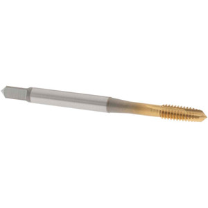 OSG Spiral Point Tap: #8-32 UNC, 3 Flutes, Plug, 2B Class of Fit, Vanadium High Speed Steel, TiN Coated 3/4" Thread Length, Right Hand, H3, Series 300 1730305 - 70864608