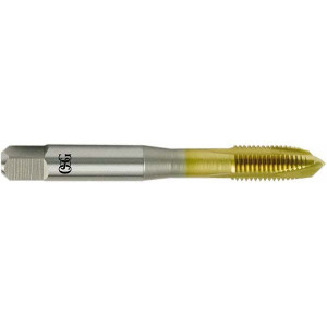 OSG Spiral Point Tap: 3/8-24 UNF, 3 Flutes, Plug, Vanadium High Speed Steel, TiN Coated 1-1/4" Thread Length, Right Hand, H11, Series 11015 1101513005 - 89159040