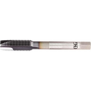 OSG Spiral Point Tap: M10x0.75 Metric Fine, 3 Flutes, Plug, 6H Class of Fit, Powdered Metal, V Coated 17.7 mm Thread Length, 90 mm OAL, Right Hand, D4, Series 16510 1651005308 - 49234537