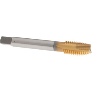 OSG Spiral Point Tap: M12x1.75 Metric Coarse, 3 Flutes, Plug, 6H Class of Fit, Vanadium High Speed Steel, TiN Coated 1-21/32" Thread Length, Right Hand, D6, Series 342 1751905 - 70865142