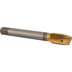 OSG Spiral Point Tap: M16x2.00 Metric Coarse, 3 Flutes, Plug, 6H Class of Fit, Vanadium High Speed Steel, TiN Coated 1-13/16" Thread Length, 110 mm OAL, Right Hand, 2692905 - 48546576