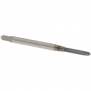 OSG Spiral Point Tap: M2.5x0.45 Metric Coarse, 2 Flutes, Plug, 6H Class of Fit, Powdered Metal, V Coated 50 mm OAL, Right Hand, D3, Series 16510 1651003908 - 49234685