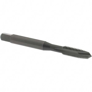 OSG Spiral Point Tap: M6x1.00 Metric Coarse, 2 Flutes, Plug, 6H Class of Fit, High Speed Steel, Oxide Coated 1" Thread Length, Right Hand, D5, Series 142 1981001 - 64162076