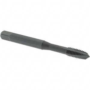 OSG Spiral Point Tap: M6x1.00 Metric Coarse, 3 Flutes, Plug, 6H Class of Fit, Vanadium High Speed Steel, Oxide Coated 1" Thread Length, Right Hand, D5, Series 289 2891001 - 64047376