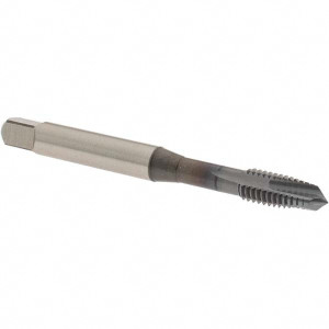 OSG Spiral Point Tap: M6x1.00 Metric Coarse, 3 Flutes, Plug, 6H Class of Fit, Vanadium High Speed Steel, TiCN Coated 1" Thread Length, Right Hand, D5, 1751008 - 02934685