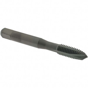 OSG Spiral Point Tap: M8x1.25 Metric Coarse, 3 Flutes, Plug, 6H Class of Fit, High Speed Steel, Oxide Coated 1-1/8" Thread Length, Right Hand, D5, Series 142 1981401 - 64162126
