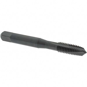 OSG Spiral Point Tap: M8x1.25 Metric Coarse, 3 Flutes, Plug, 6H Class of Fit, High Speed Steel, Oxide Coated 1-1/8" Thread Length, Right Hand, Series 288 2888401 - 04621330