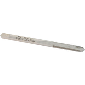Value Collection Spiral Point Tap: M3.5x0.60 Metric Coarse, 2 Flutes, Plug, 6H Class of Fit, High Speed Steel, Bright Finish 11/16" Thread Length, 2" OAL, Right Hand, D4, MSC-04997219 - 04997219