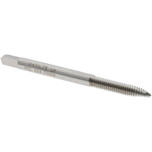 Value Collection Spiral Point Tap: M4x0.75 Metric Special, 2 Flutes, Plug, High Speed Steel, Bright Finish 3/4" Thread Length, Right Hand, D4, MSC-04997250 - 04997250