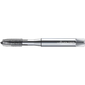 Walter Prototyp Spiral Point Tap: M8x1.25 Metric, 3 Flutes, Plug Chamfer, 6H Class of Fit, High-Speed Steel-E, Bright/Uncoated 18.00 mm Thread Length, 90.00 mm OAL, Left Hand, Series P202108 6149108 - 36332971