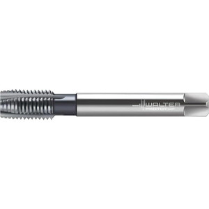 Walter Prototyp Spiral Point Tap: MF12x1.25 Metric Fine, 4 Flutes, Plug Chamfer, 6H Class of Fit, High-Speed Steel-E-PM, TiCN Coated 21.00 mm Thread Length, 100.00 mm OAL, Right Hand, Series 21266106 7511525 - 95680328