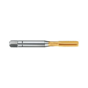Balax Straight Flute Tap: M10x1.50 Metric Coarse, 4 Flutes, Bottoming, 6H Class of Fit, Cobalt, TiN Coated 0.98" Thread Length, 2-15/16" OAL, Right Hand Thread, D6, Series BX600 54626-01T - 62332531