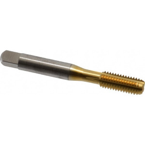 Balax Straight Flute Tap: M8x1.25 Metric Coarse, 4 Flutes, Bottoming, 6H Class of Fit, Cobalt, TiN Coated 0.93" Thread Length, 2-23/32" OAL, Right Hand Thread, D5, Series BX600 54615-01T - 62332515