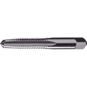 Cle-Force Straight Flute Tap: 5/16-18 UNC, 4 Flutes, Taper, Carbon Steel, Bright/Uncoated 1-1/8" Thread Length, 69.06 mm OAL, Right Hand Thread, Series 1696 C69417 - 57635369