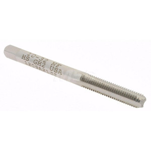Hertel #10-32 Bottoming RH 3B H2 Bright High Speed Steel 3-Flute Straight Flute Hand Tap 2-3/8" OAL, 7/8" Thread Length, UNF K008264AS - 02383925