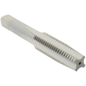 Hertel Straight Flute Tap: M14x2.00 Metric Coarse, 4 Flutes, Taper, 6H Class of Fit, High Speed Steel, Bright/Uncoated 3-19/32" OAL, Right Hand Thread, D7 K027772AS - 02384709