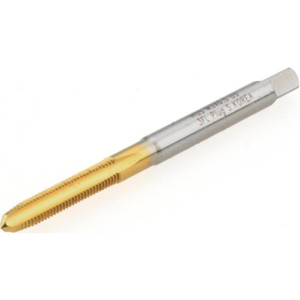Hertel Straight Flute Tap: M3x0.50 Metric Coarse, 3 Flutes, Plug, 6H Class of Fit, High Speed Steel, TiN Coated 5/8" Thread Length, 1-15/16" OAL, Right Hand Thread, D3 K027721AS25 - 07684194