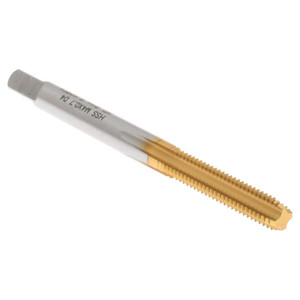 Hertel Straight Flute Tap: M4x0.70 Metric Coarse, 4 Flutes, Bottoming, 6H Class of Fit, High Speed Steel, TiN Coated 3/4" Thread Length, 2-1/8" OAL, Right Hand Thread, D4 K027730AS25 - 07685555