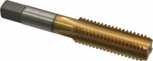 Kennametal 5/8-11 Bottoming RH 3B H3 TiN High Speed Steel 4-Flute Straight Flute Hand Tap 3-13/16" OAL, 1-13/16" Thread Length, UNC 1544579 - 88103403
