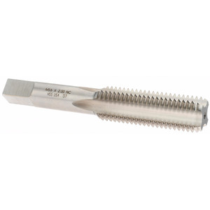 Made in USA Straight Flute Tap: M16x2.00 Metric Coarse, 4 Flutes, Bottoming, High Speed Steel, Bright/Uncoated 3-13/16" OAL, D7 19621 - 45646841