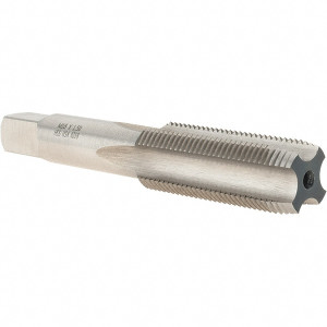 Made in USA Straight Flute Tap: M18x1.50 Metric Fine, 4 Flutes, Plug, High Speed Steel, Bright/Uncoated 4-1/32" OAL, D6 19661 - 45646809