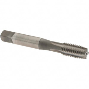 OSG Straight Flute Tap: M10x1.50 Metric Coarse, 4 Flutes, Plug, 6H Class of Fit, Vanadium High Speed Steel, Nitride Coated 1-1/4" Thread Length, 2-15/16" OAL, Right Hand Thread, D6, Series 241 2411703 - 64046642