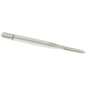 OSG Straight Flute Tap: M2x0.4 Metric Coarse, 3 Flute, Plug Chamfer, 2B Class of Fit, HSS, Bright/Uncoated Finish 15.00 mm Thread Length, 40.00 mm OAL, Right Hand, Series 121 232 - 68558683
