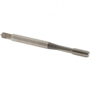OSG Straight Flute Tap: M4x0.70 Metric Coarse, 3 Flutes, Bottoming, 6H Class of Fit, Vanadium High Speed Steel, Nitride Coated 3/4" Thread Length, 2-1/8" OAL, Right Hand Thread, D4, Series 241 2495003 - 64046519