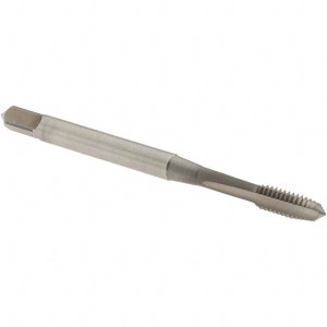 OSG Straight Flute Tap: M4x0.70 Metric Coarse, 3 Flutes, Plug, 6H Class of Fit, Vanadium High Speed Steel, Nitride Coated 3/4" Thread Length, 2-1/8" OAL, Right Hand Thread, D4, Series 241 2410303 - 64046592