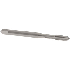 OSG Straight Flute Tap: M5x0.80 Metric Coarse, 4 Flutes, Plug, 6H Class of Fit, Solid Carbide, Bright/Uncoated 7/8" Thread Length, 2-3/8" OAL, Right Hand Thread, D4, Series 10061 1006100400 - 70838495