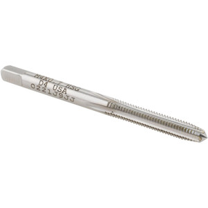 Titan USA Straight Flute Tap: M4x0.7 Metric Coarse, 4 Flute, Plug Chamfer, 6H Class of Fit, HSS, Bright/Uncoated Finish 3/4" Thread Length, 2-1/8" OAL, Right Hand, D4, Series 755 TT93023 - 07954712