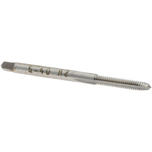 Value Collection Straight Flute Tap: #5-40 UNC, 3 Flute, Plug Chamfer, 2B/3B Class of Fit, HSS, Bright/Uncoated Finish 5/8" Thread Length, 1-15/16" OAL, Right Hand, H2 MSC-04425401 - 04425401