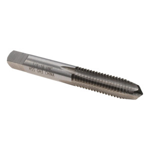 Value Collection Straight Flute Tap: 3/8-16 UNC, 4 Flutes, Plug, 3B Class of Fit, High Speed Steel, Bright/Uncoated 1-1/4" Thread Length, 2-15/16" OAL, Right Hand Thread, H3 MSC-04472163 - 04472163