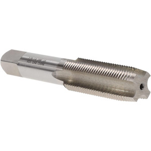 Value Collection Straight Flute Tap: 7/8-14 UNF, 4 Flutes, Taper, 3B Class of Fit, High Speed Steel, Bright/Uncoated 2-7/32" Thread Length, 4-11/16" OAL, Left Hand Thread, H4 MSC-04918165 - 04918165