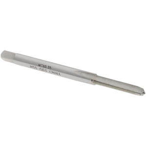 Value Collection Straight Flute Tap: M3x0.35 Metric Fine, 3 Flutes, Plug, 6H Class of Fit, High Speed Steel, Bright/Uncoated 5/8" Thread Length, 1-15/16" OAL, Right Hand Thread, D3 JY4991154 - 04991154
