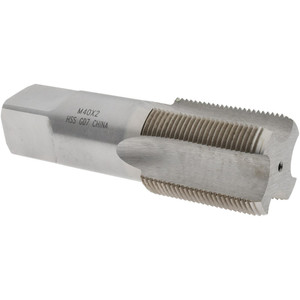 Value Collection Straight Flute Tap: M40x2 Metric Fine, 4 Flute, Bottoming Chamfer, 6H Class of Fit, HSS, Bright/Uncoated Finish 2" Thread Length, 5" OAL, Right Hand, D7 JY9037052 - 09037052