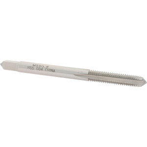 Value Collection Straight Flute Tap: M5x0.80 Metric Coarse, 4 Flutes, Plug, 6H Class of Fit, High Speed Steel, Bright/Uncoated 7/8" Thread Length, 2-3/8" OAL, Right Hand Thread, D4 JY4991808 - 04991808