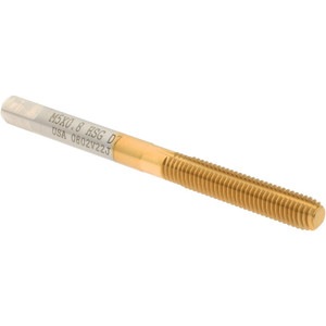 Hertel Thread Forming Tap: Metric, Bottoming, High-Speed Steel, Titanium Nitride Coated 7/8" Thread Length, 2.3750" OAL, D7 K010455AS25 - 77427839