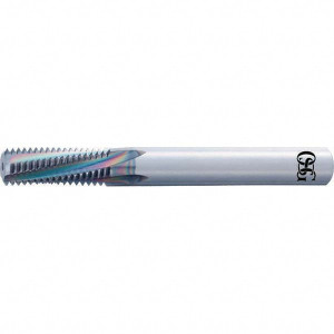 OSG Helical Flute Thread Mill: M6x1, 4 Flute, 6.00 mm Shank Dia, Solid Carbide 4.50 mm Cut Dia, 14.00 mm LOC, 75.00 mm OAL, EgiAs Coated, Series 16620 8331001 - 94908498