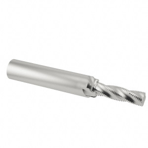 Scientific Cutting Tools Helical Flute Thread Mill: 1/2-28, Internal & External, 4 Flute, 1/2" Shank Dia, Solid Carbide 28 TPI, 0.4" Cut Dia, 1" LOC, Bright/Uncoated TM 400-28H - 60023538