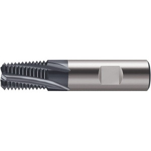 Walter Prototyp Helical Flute Thread Mill: 1/8-27, Internal, 3 Flute, 8.00 mm Shank Dia, Solid Carbide 27 TPI, 7.90 mm Cut Dia, 11.50 mm LOC, 58.00 mm OAL, TiCN Coated 5115564 - 36297448