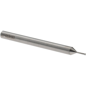 Scientific Cutting Tools Single Profile Thread Mill: #0-72 to #0-90, 72 to 90 TPI, Internal & External, 2 Flutes, Solid Carbide 0.04" Cut Dia, 1/8" Shank Dia, 1.5" OAL, Bright/Uncoated SPTM040L - 02216380
