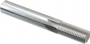 Scientific Cutting Tools Straight Flute Thread Mill: 5/8-16, Internal, 6 Flutes, 1/2" Shank Dia, Solid Carbide 16 TPI, 0.49" Cut Dia, 1.03" LOC, Bright Finish TM 490-16 - 60020963